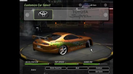 Fast And Furious Cars In Need For Speed Underground 2 