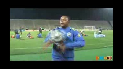 Show Robinho Entrenamiento Brasil (23.06.09)