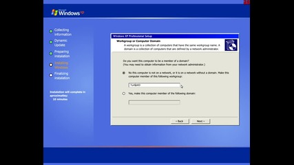 Инсталиране на Windows Xp (windows Xp Setup Simulation)