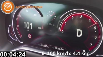 2016 Bmw 7 Series V8 (450 Hp) Acceleration 0-120 km_h Ускорение Бмв