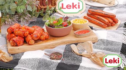 Кренвирши Leki с бекон и барбекю сос
