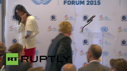 USA: Bono & Mark Zuckerberg talk poverty & human rights at UN headquarters