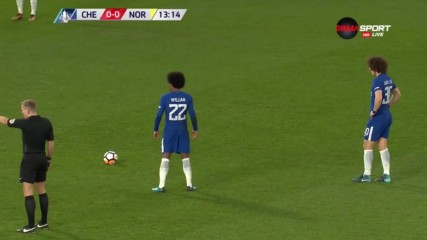 Челси - Норич 0:0 /първо полувреме/