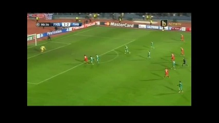 Головете Лудогорец-ливърпул 2-2