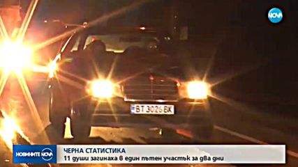 ЧЕРНА СТАТИСТИКА: 11 души загинаха в един пътен участък за няколко дни