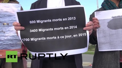 France: Activists unravel 100 metre-long list of migrant victims outside EU parliament