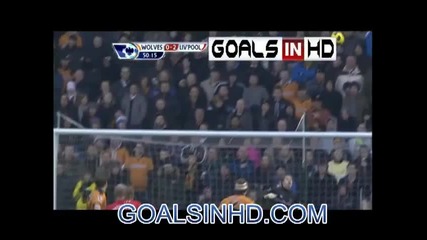 Wolverhampton 0 - 2 Liverpool Raul Meireles 