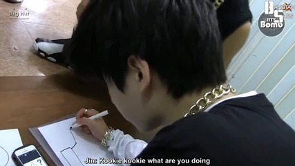 [eng] 130722 Bangtan Bomb - Jungkook is drawing I Like It