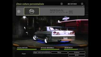 Fast and Furious Cars in Nfs Underground 2 