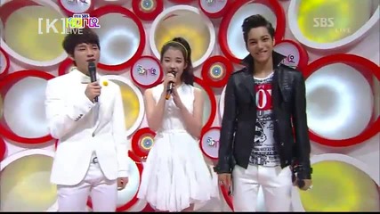 Kai , Iu & Woohyun - Mc cuts @ Inkigayo (27.05.2012)