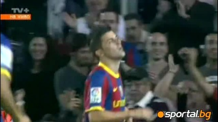 Барселона 1 : 0 Спортинг (х) гол на Вийя 