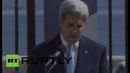 Cuba: Kerry hails historic US embassy opening during Havana visit