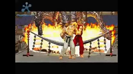 Akuma vs Ryu and Ken 