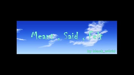 The Title - Meant, Said, Felt