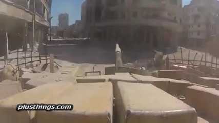Реален изглед от сирийски Танк