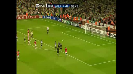 Арсенал : Селтик - 1:0 - Дуспата на Едуардо