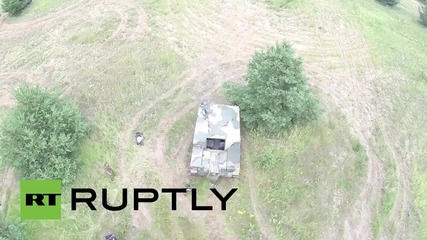 Russia: Drone captures DefMin's newest APCs in full-firing action