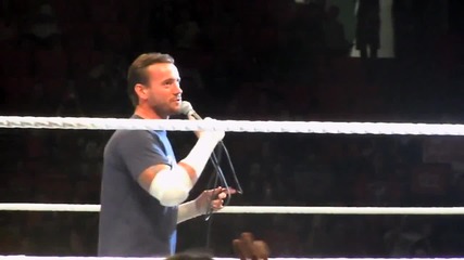[rt] Cm Punk Sings "take Me Home, Country Roads" - Funny Moment from Wwe House Show 4/9/11