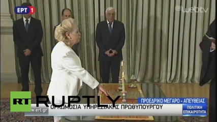 Greece: Vasiliki Thanou sworn in as interim prime minister of Greece