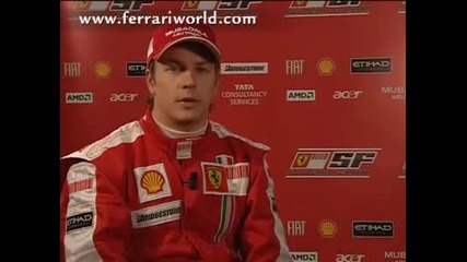 Кими Райконен - Интервю за болид на Ферари F60 - 2009 