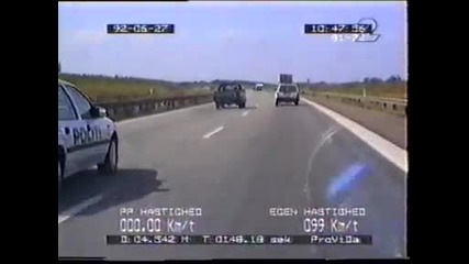 Danish police in high speed car pursuit 