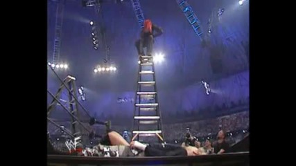 Jeff Hardy Swanton Bombs Rhino on a Table