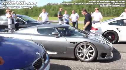 Hd Koenigsegg Ccr Evolution vs Lamborghini Lp560 - 4 Gallardo 