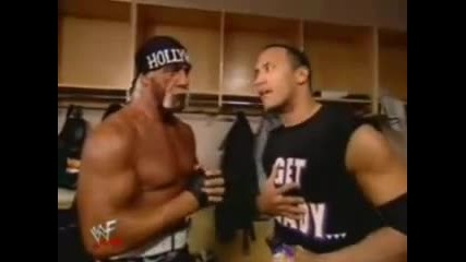 Wwf - Kane makes fun of the Rock and Hulk Hogan