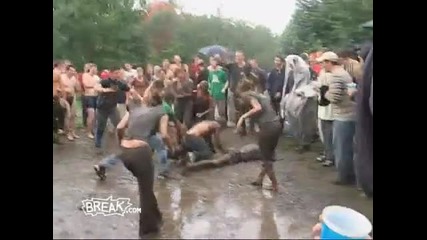 Guys and Girls Tackle In the Mud 