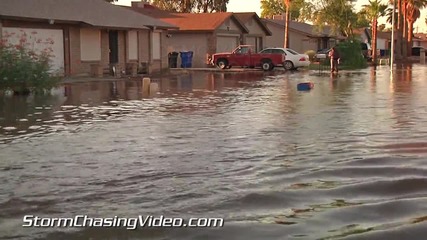 Наводнение в Меса, Аризона 8.9.2014