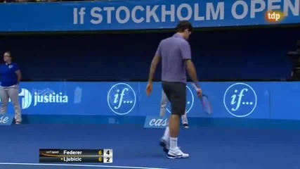 Federer vs. Ljubicic - Stockholm 2010 Sf Highlights 