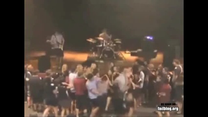 Stage Diving Fail 