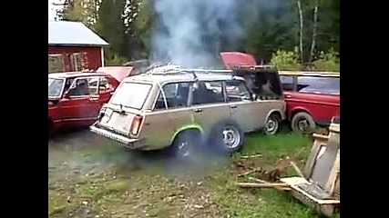 lada 2104 start smoking 