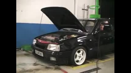 Dyno test Opel Kadett e 2.016v turbo