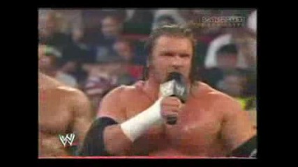 Raw 2004 - Triple H calls out Randy Orton. 
