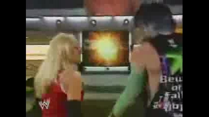 Wwe-Trish&Jeff Vs Viktoria& Steven Richard супер мач!!!