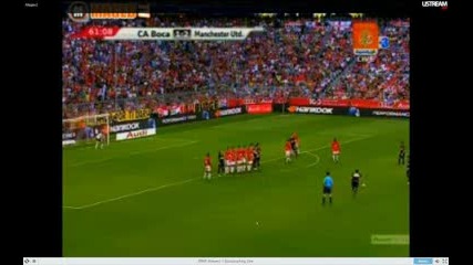 Бока Хуниорс - Манчестър Юнайтед 1:2 Пряк Свободен На Хуан Рикелме