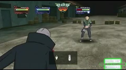 Hidan vs Asuma and Shikamaru - Naruto Shippuden_ Clash of Ninja Revolution 3 [dc28]