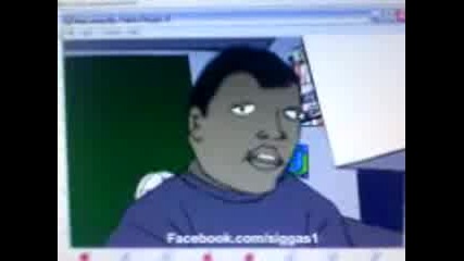 black man angry at facebook (animated style) 