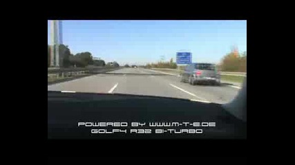 Volkswagen Golf R32 Mk4 On Autobahn 310kmh