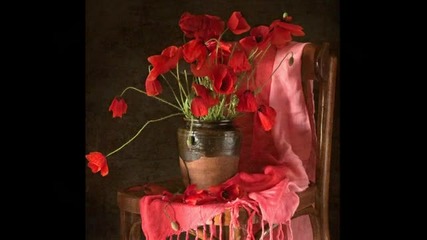 Poppies And Fruit In Red Love for