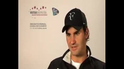 Madrid Masters Tennis Federer Interview
