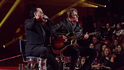 Marilyn Manson and Tyler Bates performing Sweet Dreams Acoustic live on italian Tv show Music