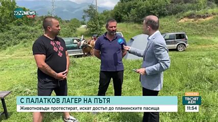 Палатки на пътя: Животновъди протестират, искат достъп до планинските пасища