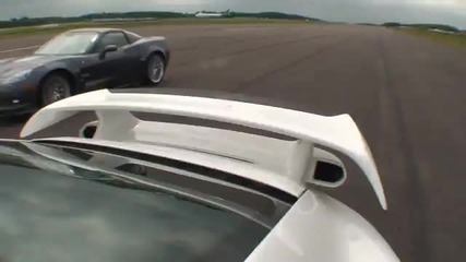 Гледай заслужава си ! Porsche 911 Gt2 vs Corvette Zr1