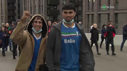 Феновете на Италия и Испания се стичат към "Уембли"