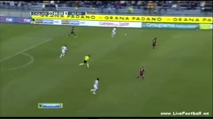 Каляри 0:1 Милан - гол на Родни Страсер 