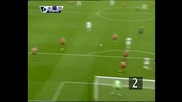 Андре Аю от Суонси за 1:1 срещу Юнайтед