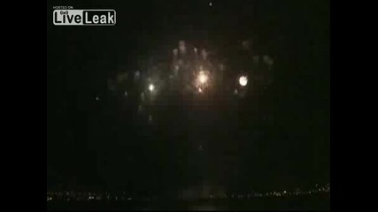 Залязващо Слънце и фойерверки