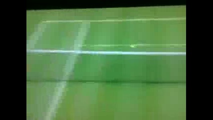 Federers shot around the post / Wimbledon 09